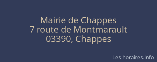 Mairie de Chappes