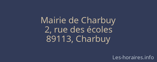Mairie de Charbuy