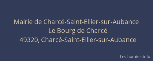 Mairie de Charcé-Saint-Ellier-sur-Aubance