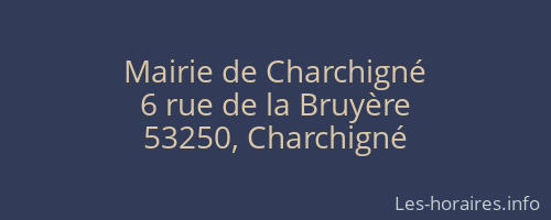 Mairie de Charchigné