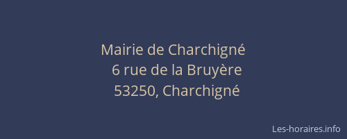 Mairie de Charchigné