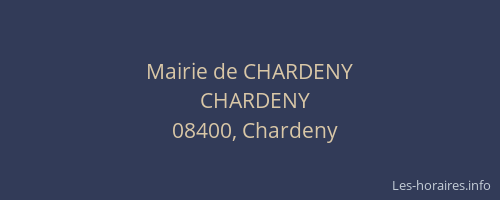Mairie de CHARDENY