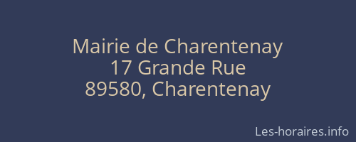 Mairie de Charentenay