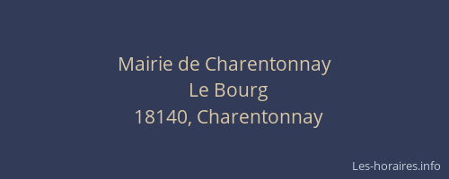 Mairie de Charentonnay