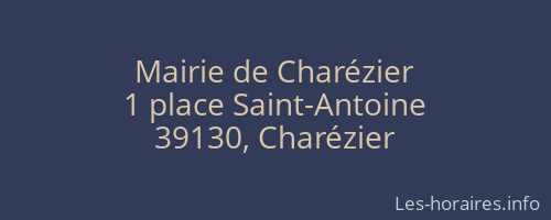 Mairie de Charézier