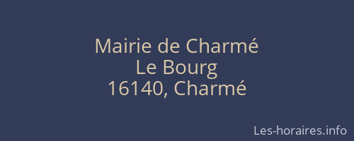 Mairie de Charmé