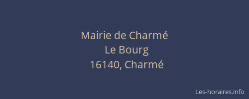 Mairie de Charm&eacute;