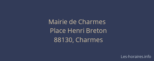 Mairie de Charmes