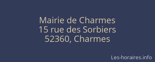 Mairie de Charmes