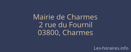 Mairie de Charmes