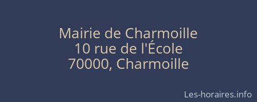 Mairie de Charmoille