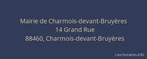 Mairie de Charmois-devant-Bruy&egrave;res