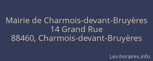 Mairie de Charmois-devant-Bruyères