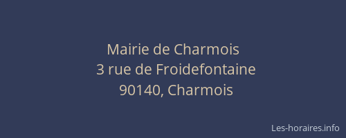 Mairie de Charmois