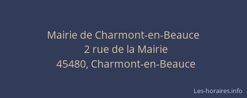 Mairie de Charmont-en-Beauce