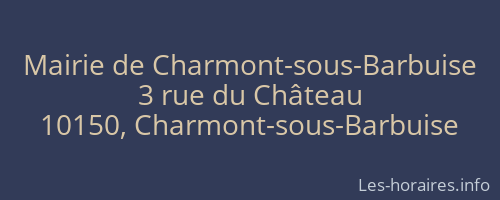 Mairie de Charmont-sous-Barbuise