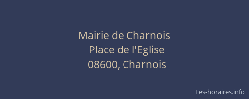 Mairie de Charnois