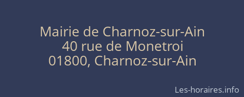 Mairie de Charnoz-sur-Ain