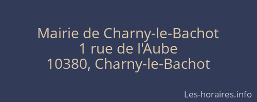 Mairie de Charny-le-Bachot