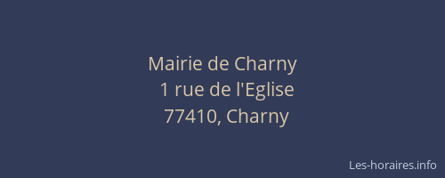 Mairie de Charny
