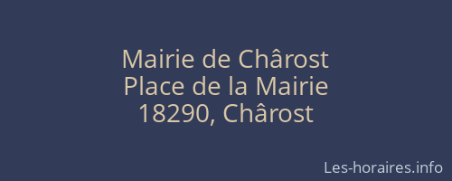 Mairie de Chârost