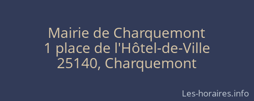 Mairie de Charquemont