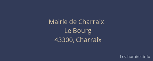 Mairie de Charraix