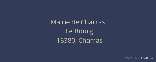 Mairie de Charras