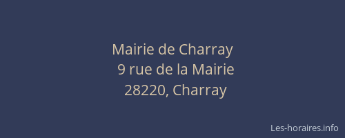 Mairie de Charray