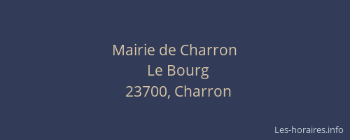 Mairie de Charron