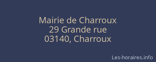 Mairie de Charroux