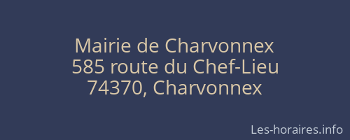 Mairie de Charvonnex