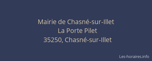 Mairie de Chasné-sur-Illet