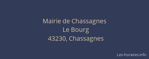 Mairie de Chassagnes