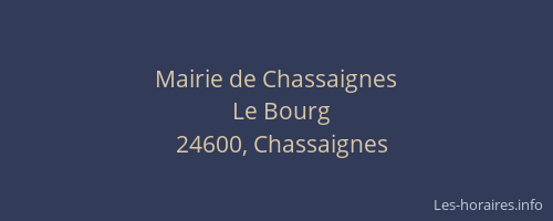 Mairie de Chassaignes