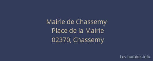Mairie de Chassemy