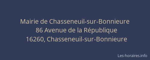 Mairie de Chasseneuil-sur-Bonnieure