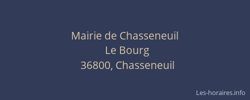 Mairie de Chasseneuil