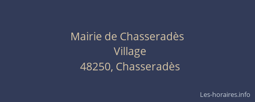 Mairie de Chasseradès