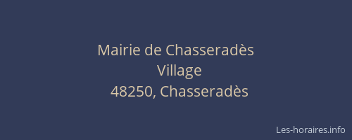 Mairie de Chasserad&egrave;s