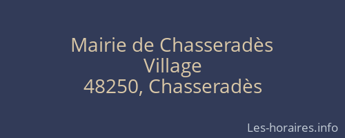 Mairie de Chasseradès