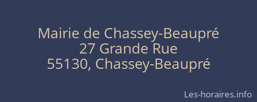 Mairie de Chassey-Beaupré