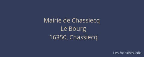 Mairie de Chassiecq