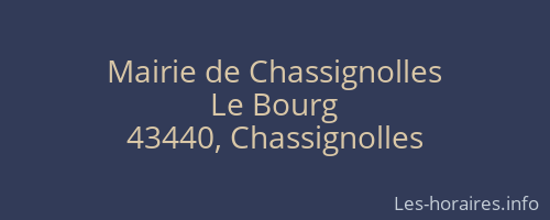 Mairie de Chassignolles