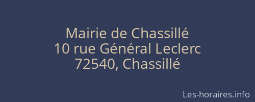 Mairie de Chassillé