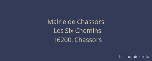 Mairie de Chassors
