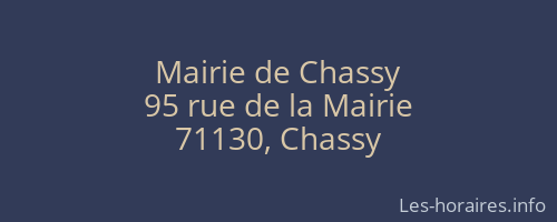 Mairie de Chassy