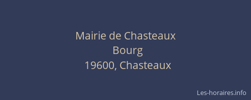 Mairie de Chasteaux