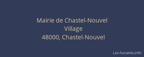 Mairie de Chastel-Nouvel
