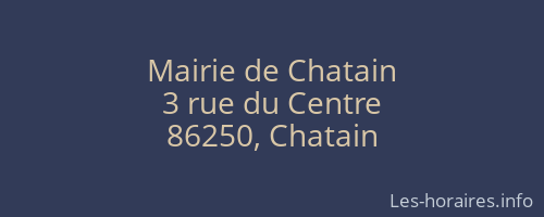 Mairie de Chatain